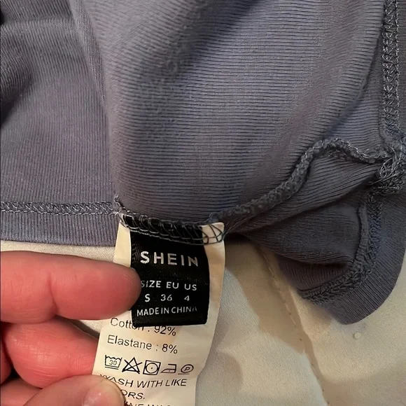 SHEIN Gray Cut Out Bodysuit Crop Top - Picture 4 of 4